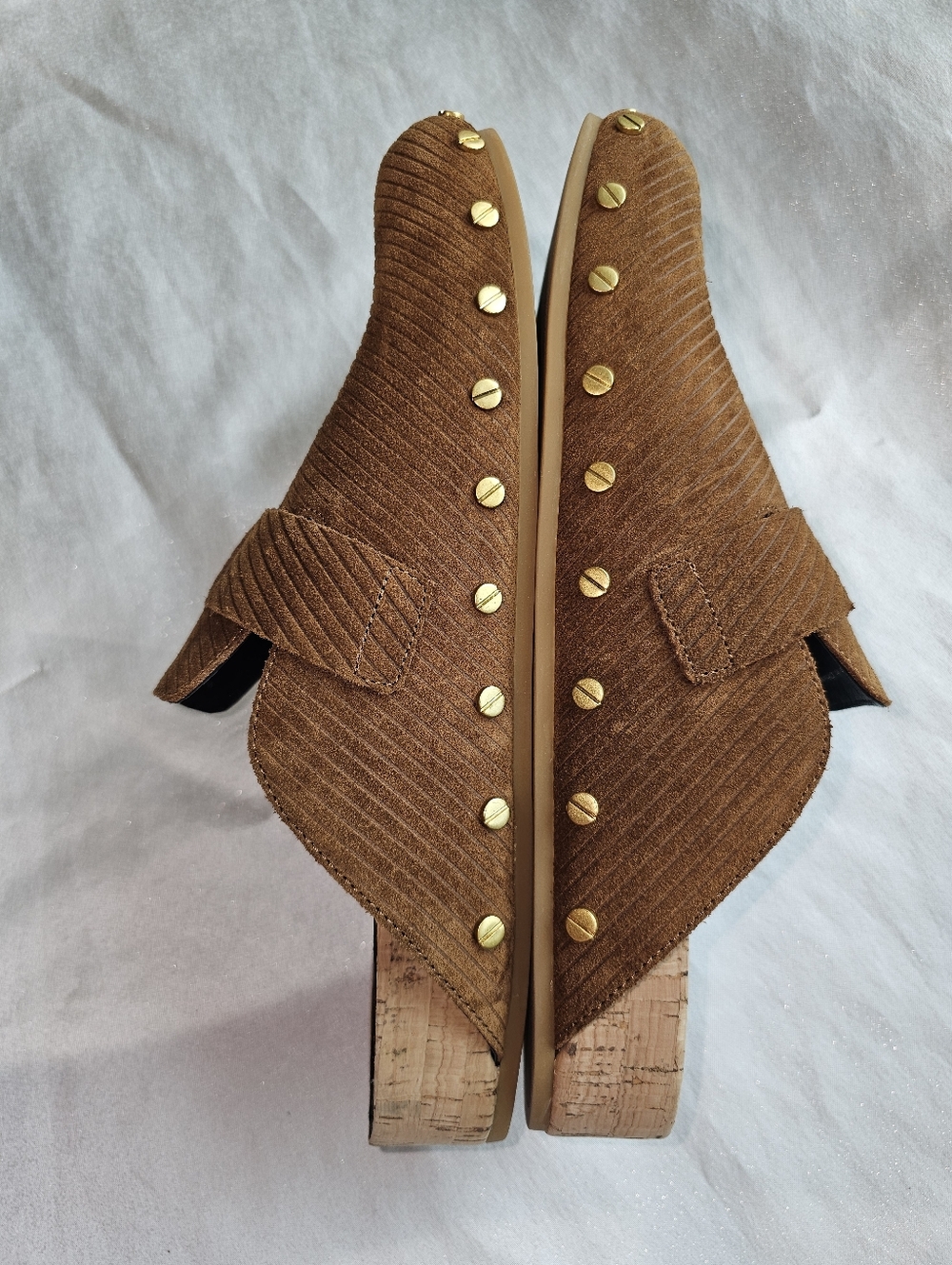 Veronica Beard Women's Fern Hazelwood Suede Clog Sz 10 - Picture 10 of 12